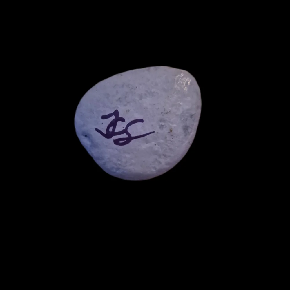 HAND-PAINTED IRIDESCENT ROCK - Picture 2 of 2